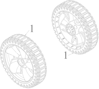 Wheels (7x1.8) Diagram and Parts List for 11A-A2BE752 2023 Yard Machines Lawn Mower